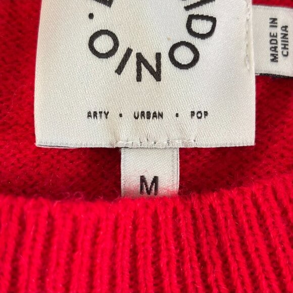 Lili Sidonio Womens Sweater Cropped Medium Puff Sleeve Preppy Striped 19251x - Picture 6 of 10